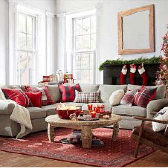 New Pottery Barn McKinley Plaid Holiday Pillow Cover, 24” Red Multi - Picture 8 of 12